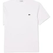 T-shirt Lacoste T-SHIRT CLASSIC FIT EN JERSEY DE COTON BLANC