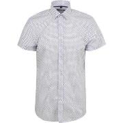 Chemise Suitable Chemise Short Sleeve Impression Bleu