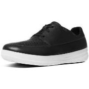 Baskets basses FitFlop MEN'S SPORTY POP PERFORATED SNEAKER BLACK