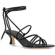 Chaussures escarpins 3Juin Sandale Dafne en cuir nappa noir