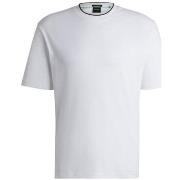 T-shirt BOSS T-SHIRT BLANC COUPE DÉCONTRACTÉE EN COTON INTERLOCK AVE