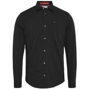 Chemise Tommy Hilfiger TOMMY JEANS - Chemise unie - noire