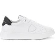 Baskets Philippe Model Baskets Temple L en cuir blanc avec spoiler