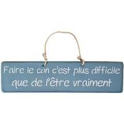 Tableaux, toiles Qualiart Plaque décorative bleue en bois - Faire le c...