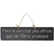 Tableaux, toiles Qualiart Plaque décorative noire en bois - Faire le c...