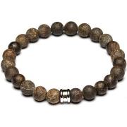 Bracelets Gemini Bracelet homme Gemini Alpha Mat Brown bronzite