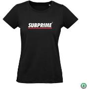 T-shirt Subprime Wmn Tee Stripe Black