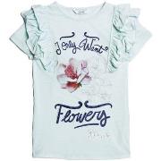 Chemise enfant Guess T-Shirt Fille Vert Clair