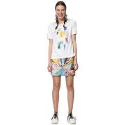 Polo Desigual T Shirt femme Canterbury blanc 19SWTK53