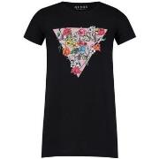 Chemise enfant Guess T-shirt Long Fille J83I04 Noir Motif Fleur