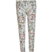 Pantalon enfant Kaporal Jeans Fille imprimé Floral Off White