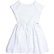 Robe enfant Guess Robe Fille smoks et dentelle Blanc J82K43