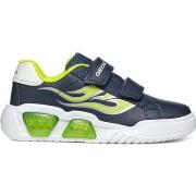 Baskets basses enfant Geox illuminus sneakers navy lime