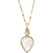 Collier Fossil Collier pendentif Teardrop en nacre