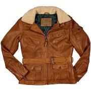 Veste Warson Motors LADY EXPLORER LEATHER JACKET COGNAC