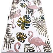 Tapis Rugsx Tapis PETIT GARDEN FLAMINGOS FEUILLES DE MONSTERA 180x270 ...