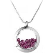 Collier Sc Crystal BS1362-ARGENT-VIOLET