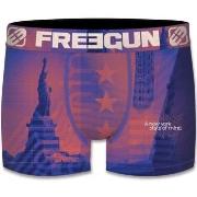 Boxers Freegun Boxer Homme Microfibre NYC Rouge Bleu