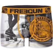 Boxers Freegun Boxer Homme Microfibre SKA3 Gris Orange