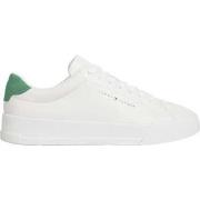 Baskets basses Tommy Hilfiger court leisure trainers white olympic gre...