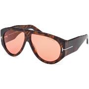 Lunettes de soleil Tom Ford FT1044 Bronson Lunettes de soleil, Havana/...