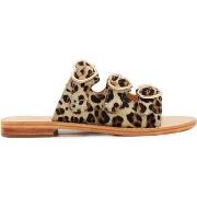 Sandales Bons baisers de Paname En Cuir Lea Leopard