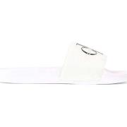 Chaussons Calvin Klein Jeans slide monogram bright white black