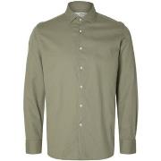 Chemise Selected Regbond Regular Fit Overhemd Vetiver