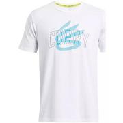 T-shirt Under Armour T-SHIRT BLANC CURRY CHAMP MINDSET