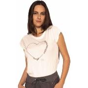 T-shirt Rinascimento T-Shirt Coeur Glitter CFC0108763003