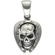 Pendentifs Orusbijoux Tête De Mort Et Médiator Pendentif Pierre Noire ...