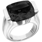 Bijoux Orusbijoux Bague Maia Argent Rhodié Pierre Quartz Noir