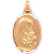 Pendentifs Brillaxis Médaille Vierge à l'enfant or 9 carats