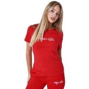 T-shirt Project X Paris Tee shirt femme Paris rouge F221121 RDW