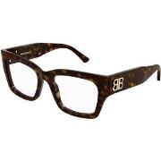 Lunettes de soleil Balenciaga BB0325O Cadres Optiques, Havana/Transpar...