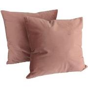 Coussins Avenue Literie Lot de 2 coussins déco 45x45 velours Poudre