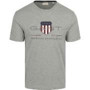 T-shirt Gant T-shirt Logo Gris