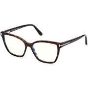 Lunettes de soleil Tom Ford FT5812-B Cadres Optiques, Havana, 53 mm