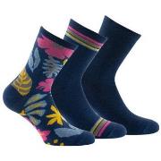 Chaussettes Kindy Lot de 3 paires de mi-chaussettes motif floral