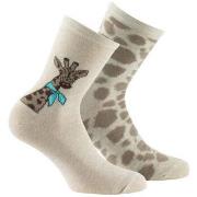 Chaussettes Kindy Lot de 2 paires de mi-chaussettes en coton motif Gir...