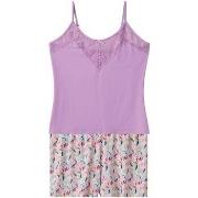 Pyjamas / Chemises de nuit Pomm'poire Top + short lilas Entracte