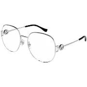 Lunettes de soleil Gucci GG1208O Cadres Optiques, Argent, 58 mm