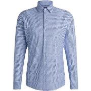 Chemise BOSS Chemise Hank Stretch Impression Bleu