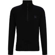 Sweat-shirt BOSS Pull camionneur noir en cachemire