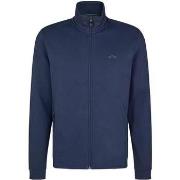 Polaire BOSS Sweat zippé à col montant marine en coton bio