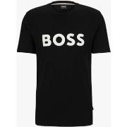 T-shirt BOSS T-Shirt logo noir en coton