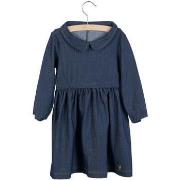 Robe enfant Little Hedonist Robe à manches longues en jean bleu neuve