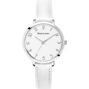 Montre Pierre Lannier CHOUQUETTE Cadran Blanc Bracelet Cuir Blanc