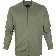 Sweat-shirt Casa Moda Cardigan Zippé Vert