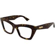 Lunettes de soleil Bottega Veneta BV1215O Cadres Optiques, Havana/Tran...